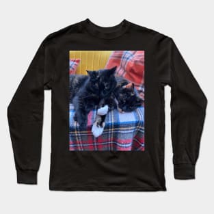 Sisterly Love - We all need a Hug, what better than a Cute Cat Cuddle! Long Sleeve T-Shirt